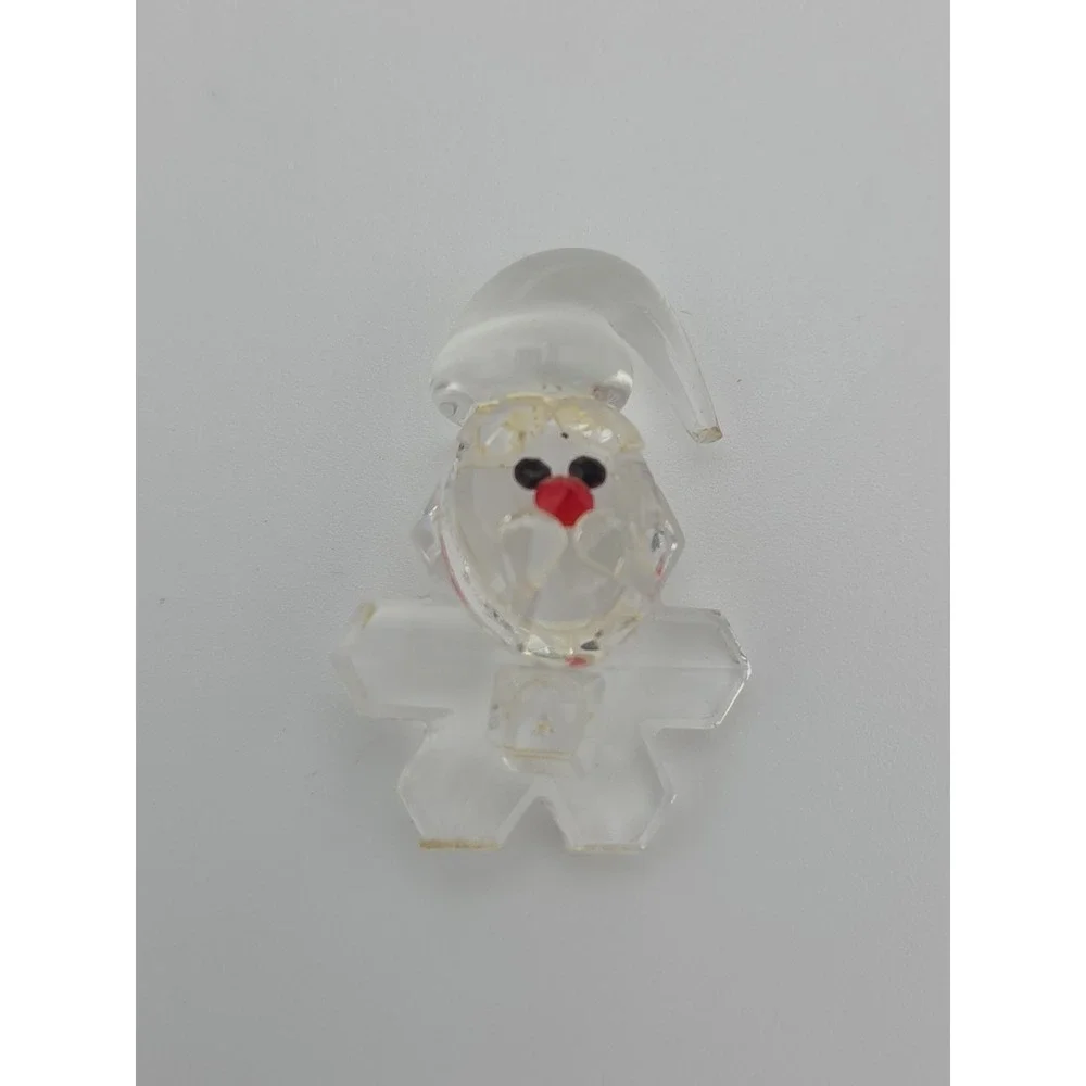 Vintage CFL Santa Claus Crystal Glass Figurine
